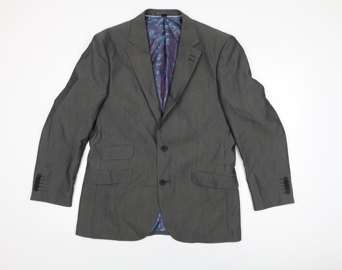 Jacamo Mens Grey Polyester Jacket Suit Jacket Size 40 Regular