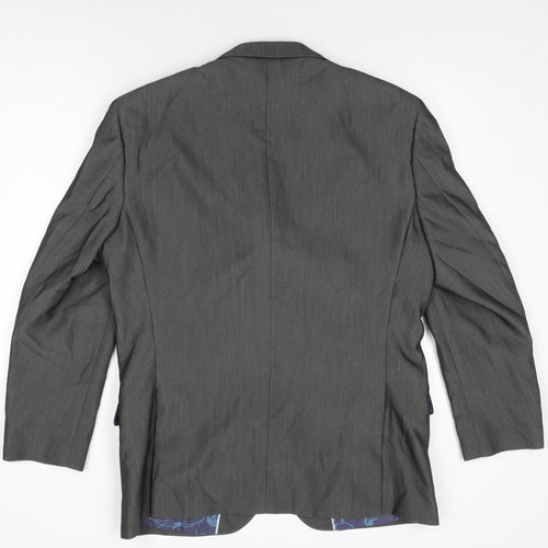 Jacamo Mens Grey Polyester Jacket Suit Jacket Size 40 Regular