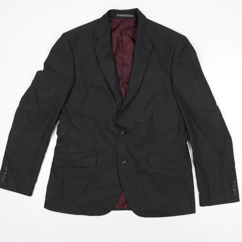 Marks and Spencer Mens Grey Polyester Jacket Suit Jacket Size 40 Regular