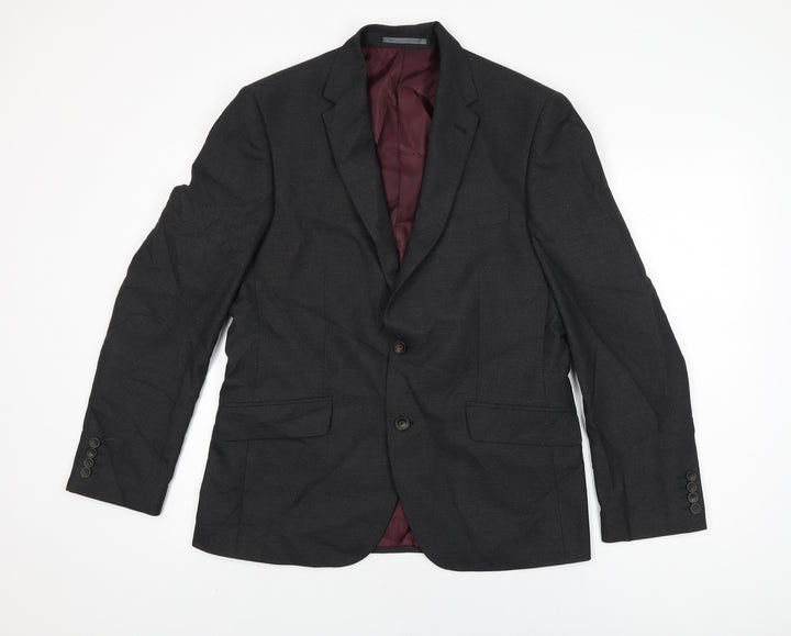 Marks and Spencer Mens Grey Polyester Jacket Suit Jacket Size 40 Regular