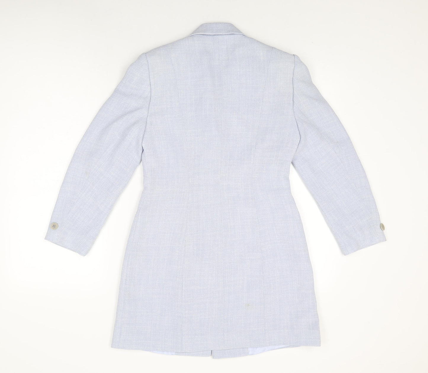 Precis Womens Blue Overcoat Coat Size 8 Button
