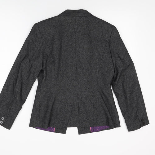 NEXT Womens Black Polyester Jacket Suit Jacket Size 10