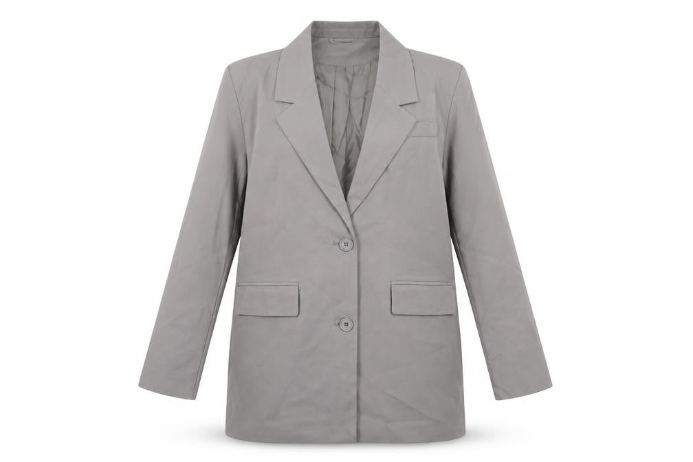 Noisy May Womens Grey Jacket Blazer Size M Button