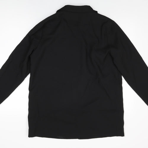 PRETTYLITTLETHING Womens Black Jacket Blazer Size 12 Button