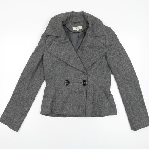 NEXT Womens Grey Jacket Size 8 Button