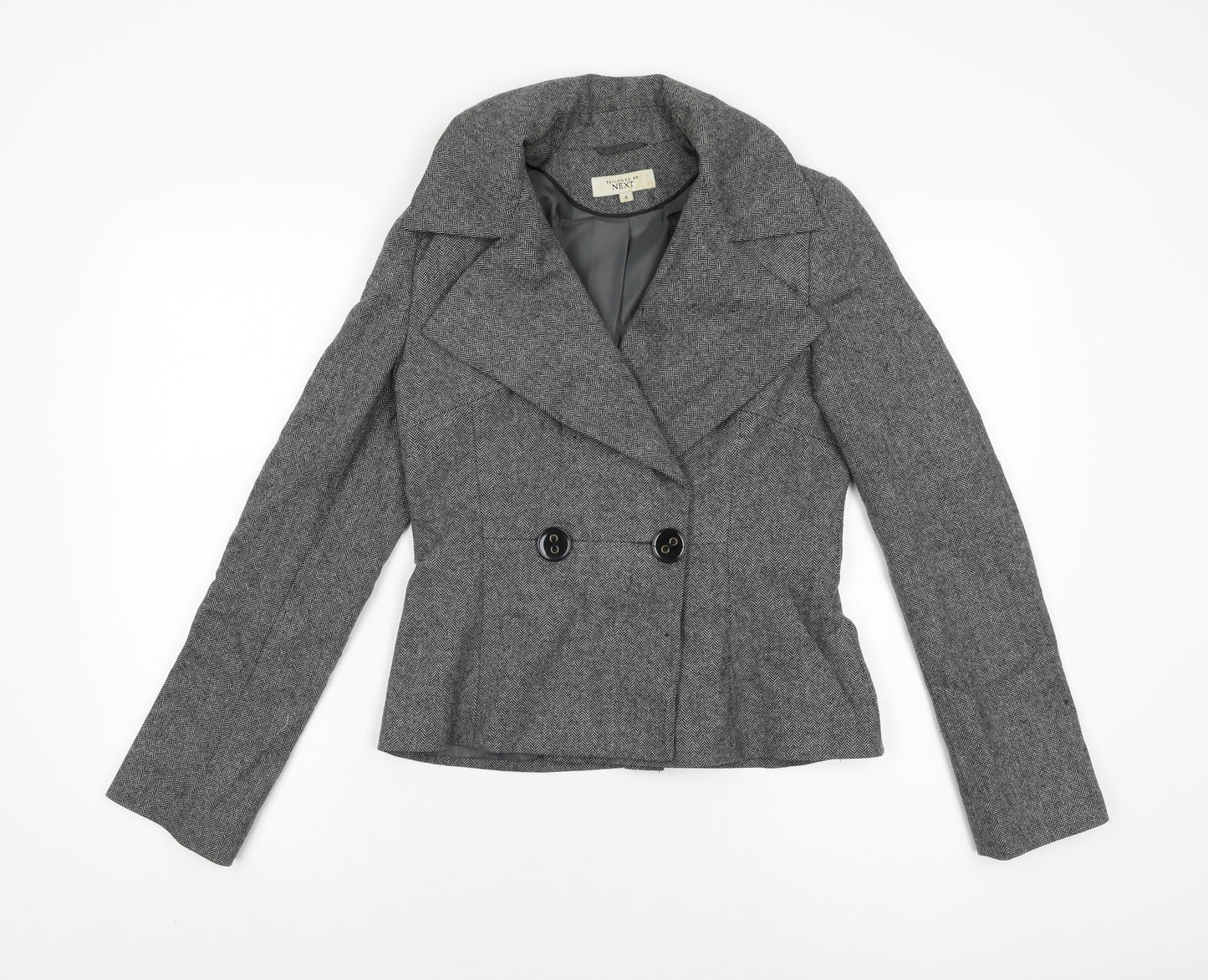 NEXT Womens Grey Jacket Size 8 Button