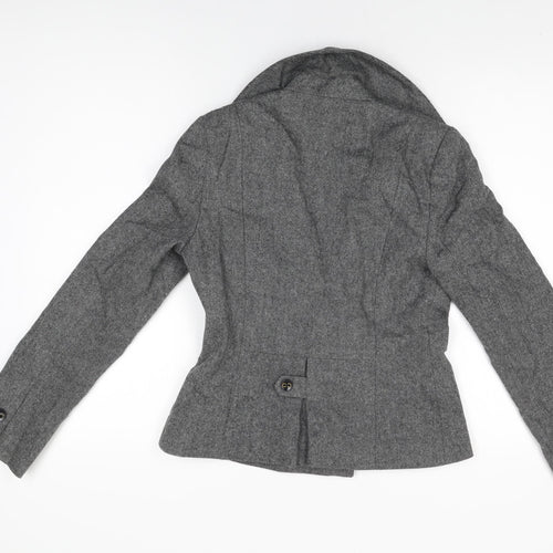 NEXT Womens Grey Jacket Size 8 Button