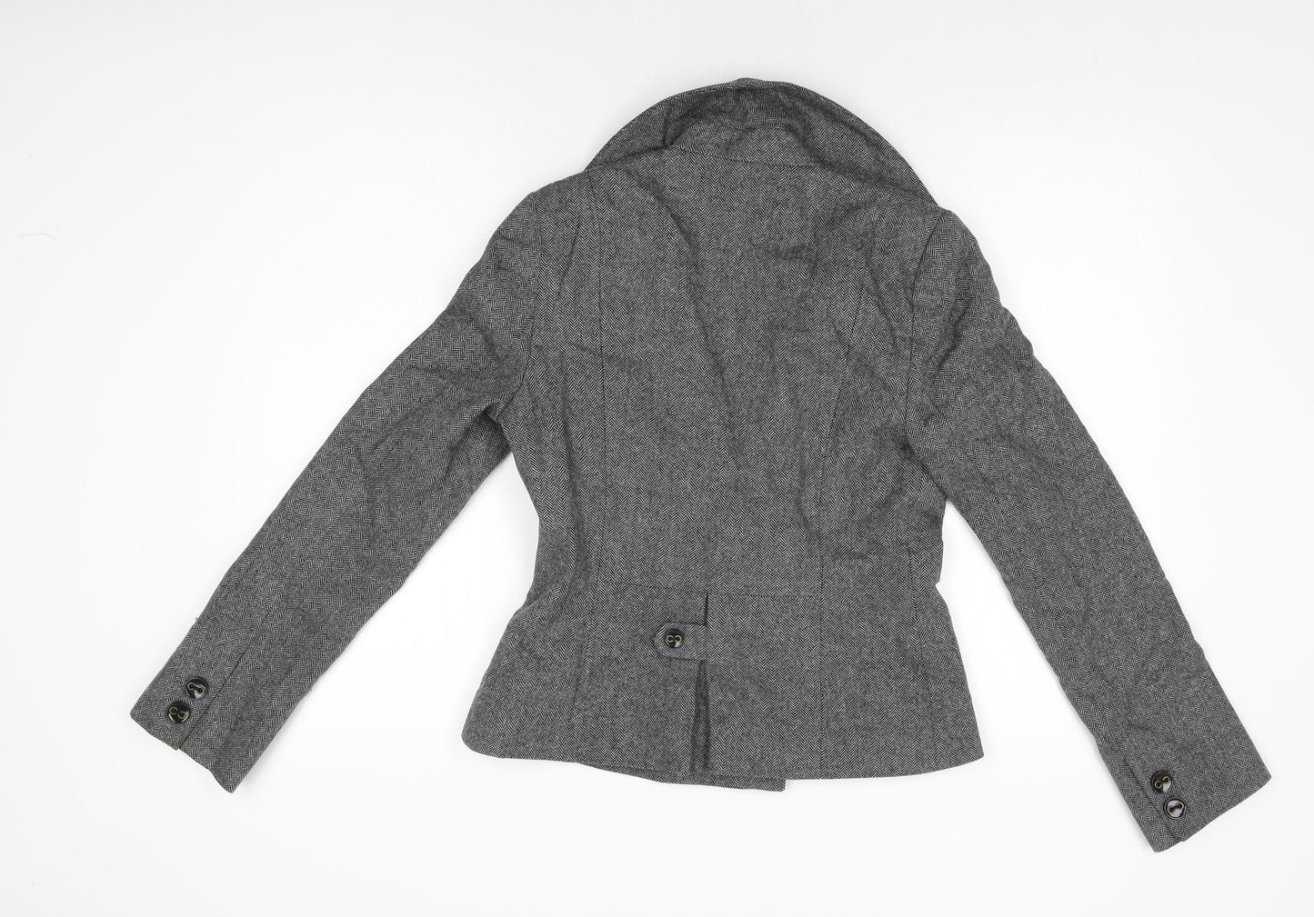 NEXT Womens Grey Jacket Size 8 Button