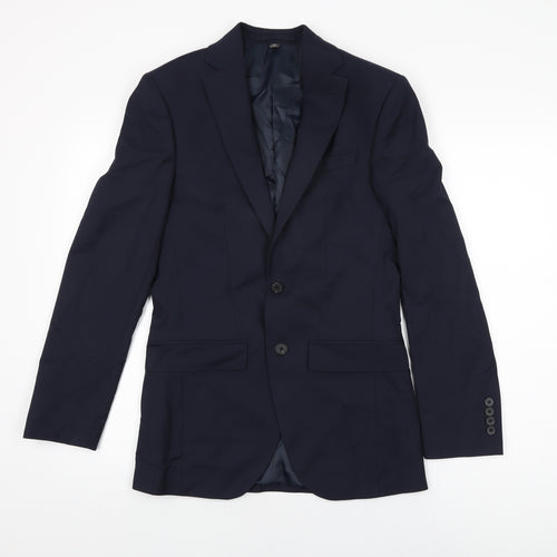 Marks and Spencer Mens Blue Polyester Jacket Suit Jacket Size 34 Regular
