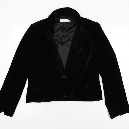 Country Casuals Womens Black Jacket Size 14 Button