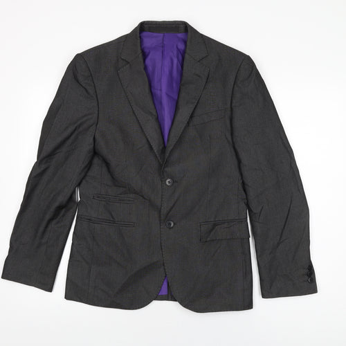 Marks and Spencer Mens Black Polyester Jacket Suit Jacket Size 36 Regular