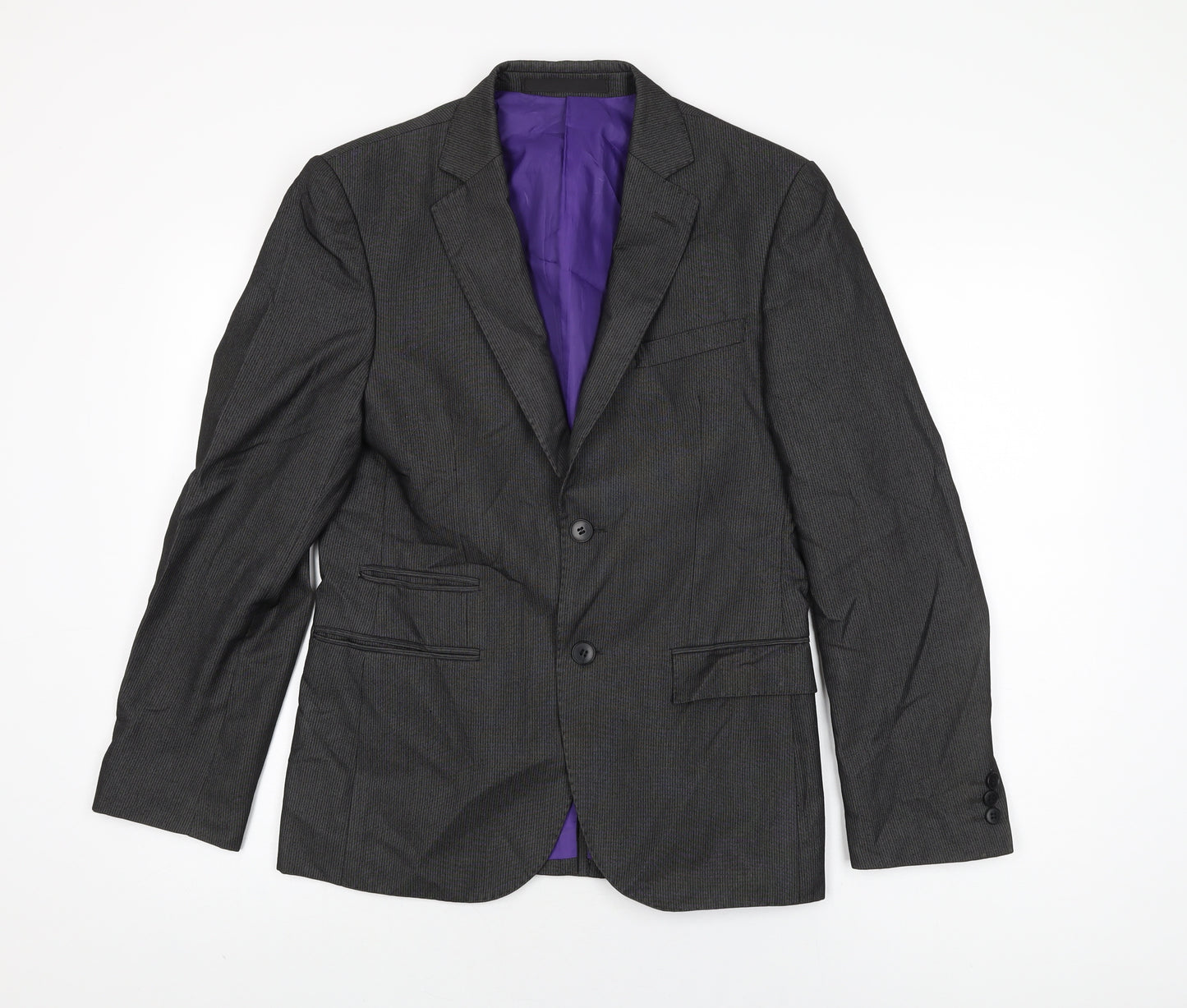 Marks and Spencer Mens Black Polyester Jacket Suit Jacket Size 36 Regular