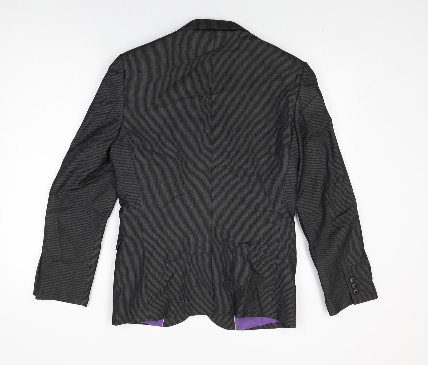 Marks and Spencer Mens Black Polyester Jacket Suit Jacket Size 36 Regular