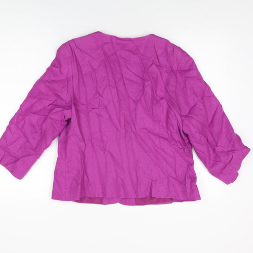 Marks and Spencer Womens Pink Jacket Size 14 Button