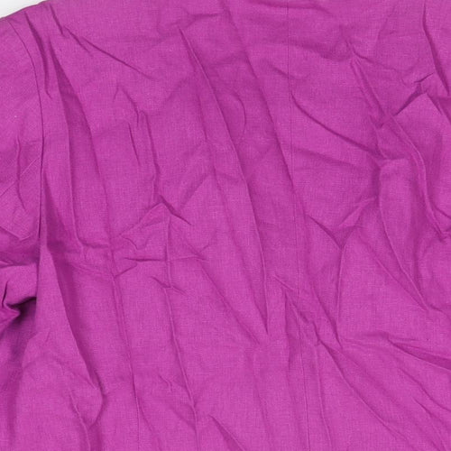 Marks and Spencer Womens Pink Jacket Size 14 Button