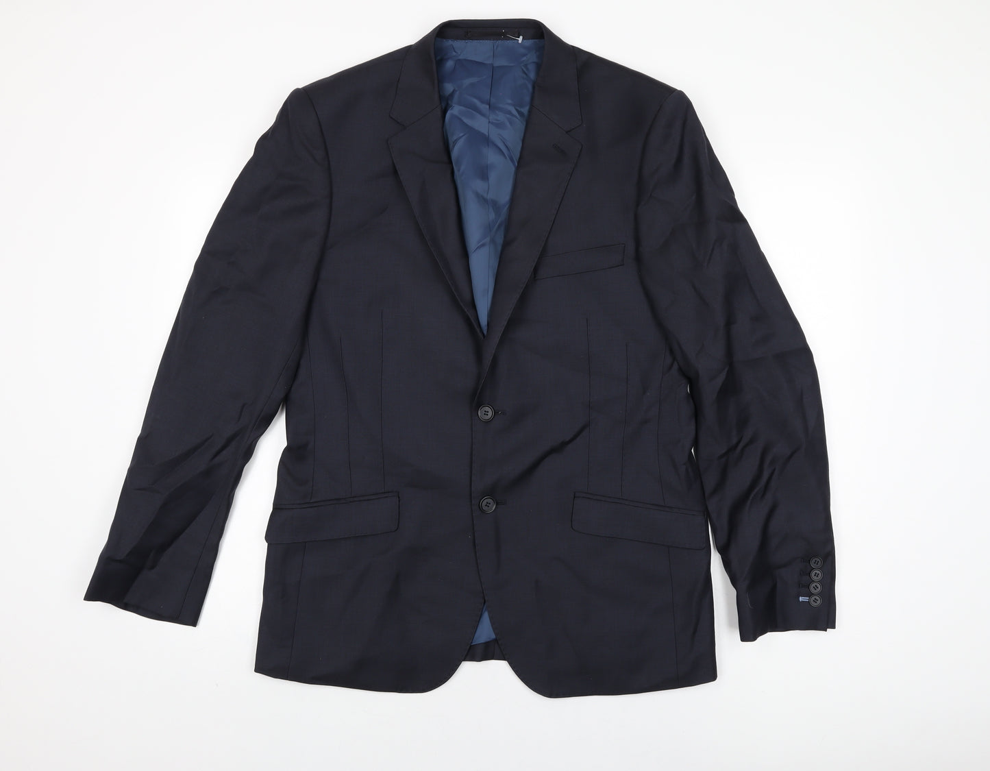 Linea Mens Black Viscose Jacket Suit Jacket Size 40 Regular