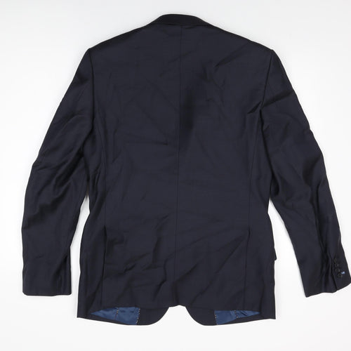 Linea Mens Black Viscose Jacket Suit Jacket Size 40 Regular