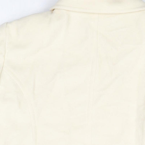 Marks and Spencer Womens Ivory Jacket Coat Size 16 Button