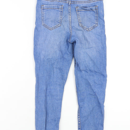 DENIM 365 Girls Blue Cotton Skinny Jeans Size 7-8 Years L21 in Regular Zip