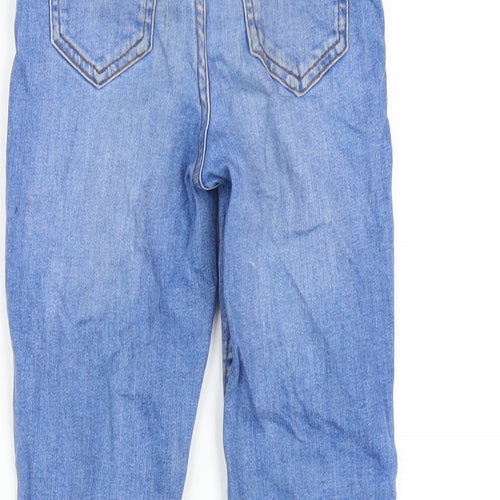 DENIM 365 Girls Blue Cotton Skinny Jeans Size 7-8 Years L21 in Regular Zip