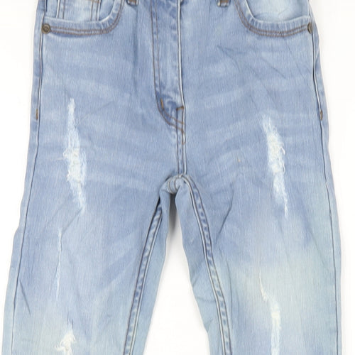 A2Z 4 kids Girls Blue Cotton Skinny Jeans Size 13-14 Years L28 in Regular Zip
