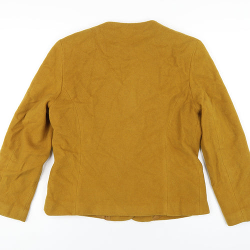 Features Womens Yellow Jacket Size 12 Button