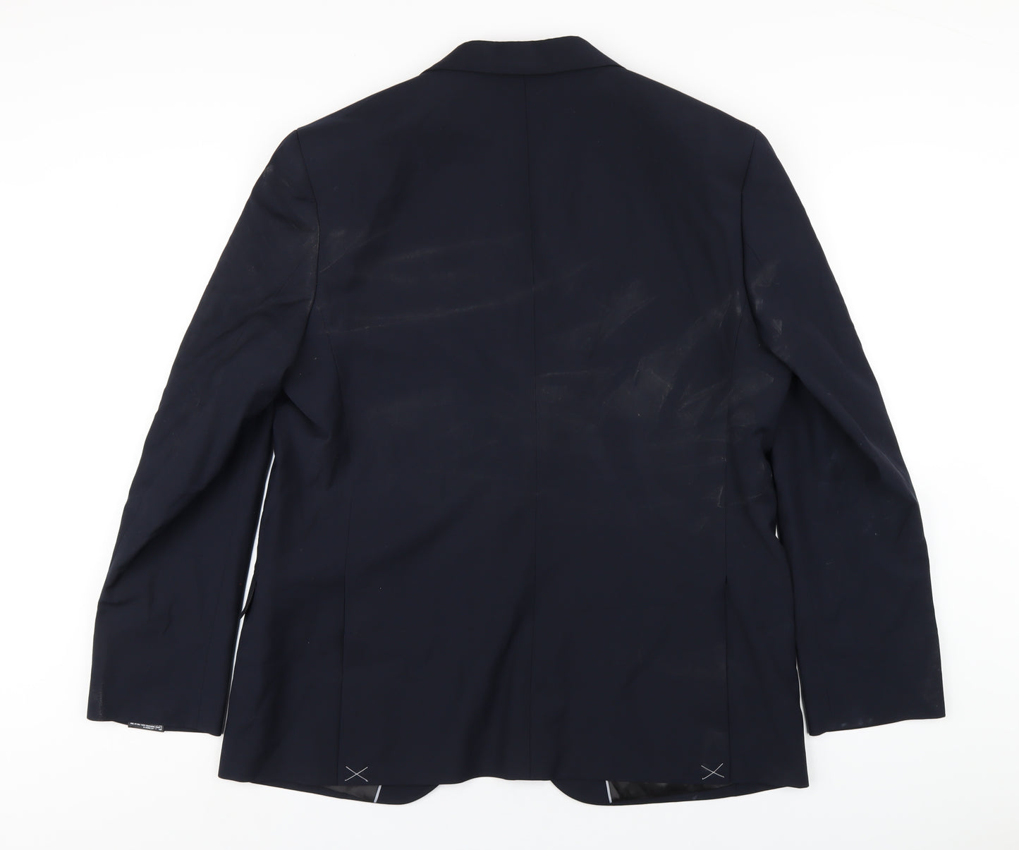 Autograph Mens Blue Wool Jacket Blazer Size 44 Regular