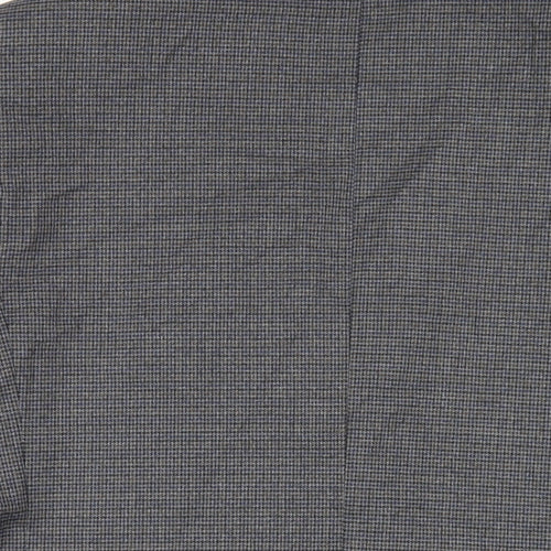 Marks and Spencer Mens Grey Geometric Polyester Jacket Blazer Size 42 Regular