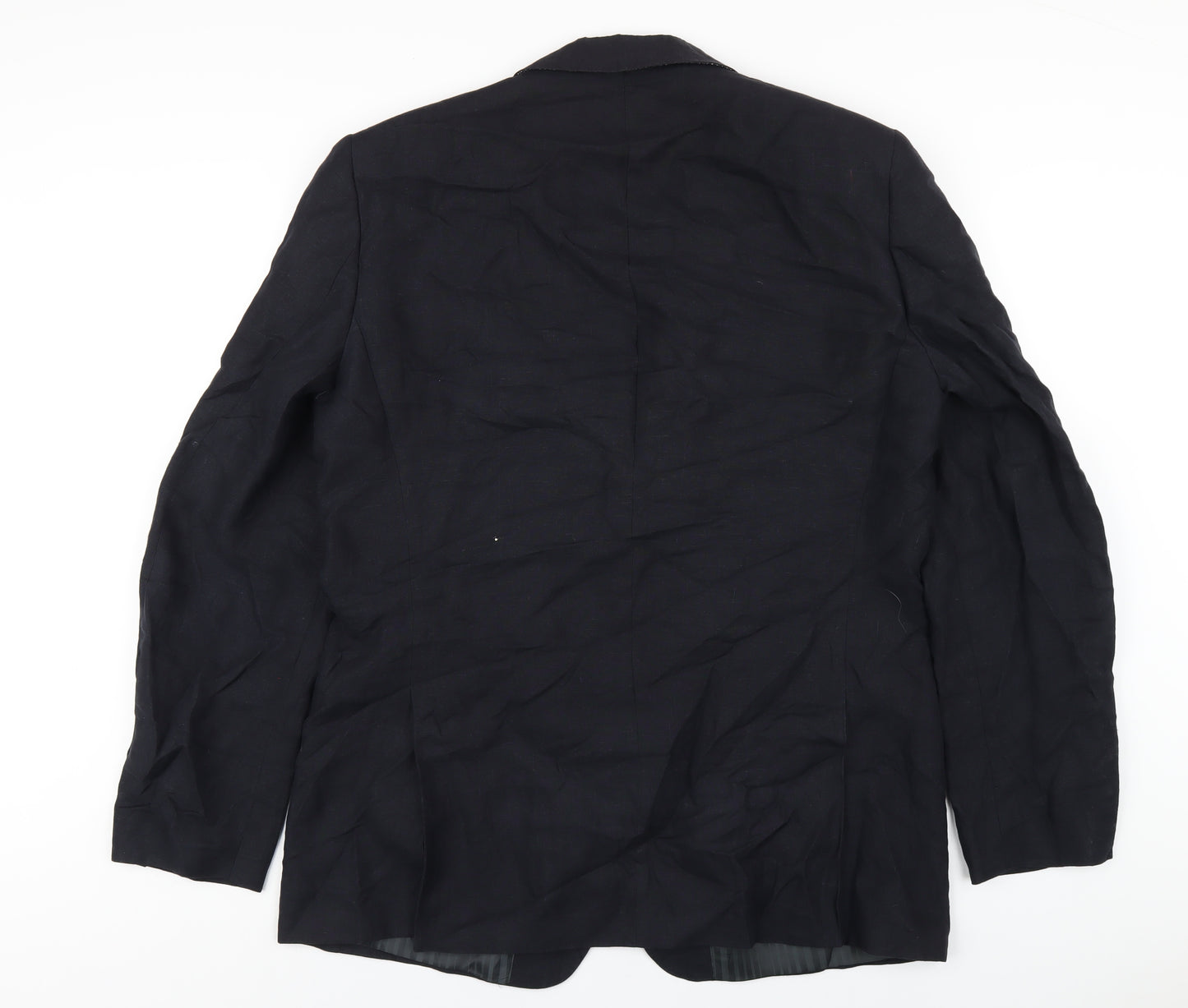 Fellini Mens Blue Linen Jacket Blazer Size 42 Regular