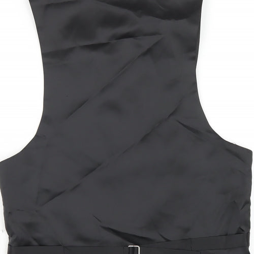 Five Horse Mens Black Polyester Jacket Suit Waistcoat Size XS Regular