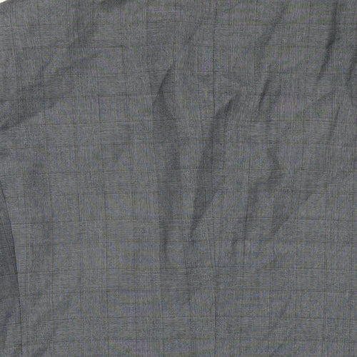 Aspen & Court Mens Grey Plaid Polyester Jacket Blazer Size 40 Regular