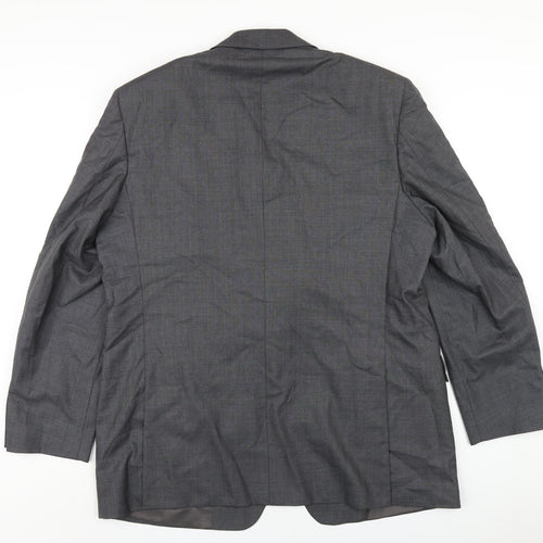 Austin Reed Mens Grey Wool Jacket Blazer Size 46 Regular