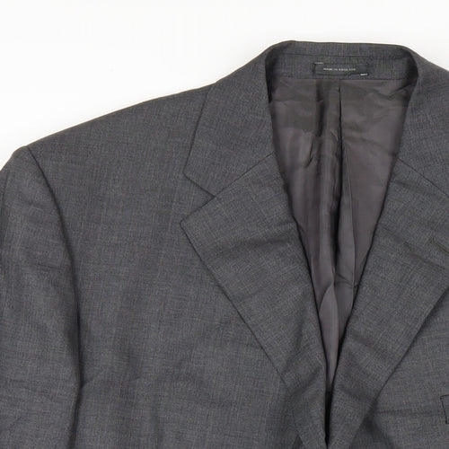 Austin Reed Mens Grey Wool Jacket Blazer Size 46 Regular