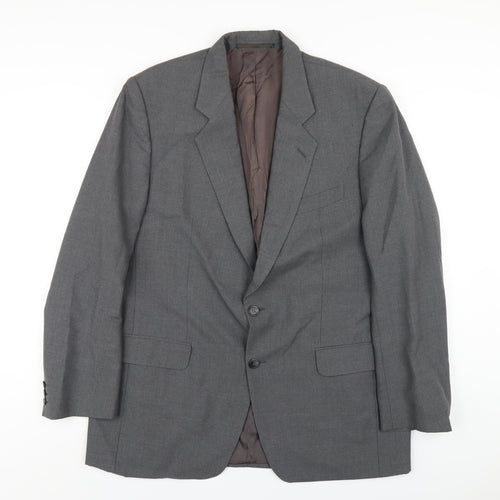 The Covent Garden Collection Mens Grey Polyester Jacket Blazer Size 44 Regular