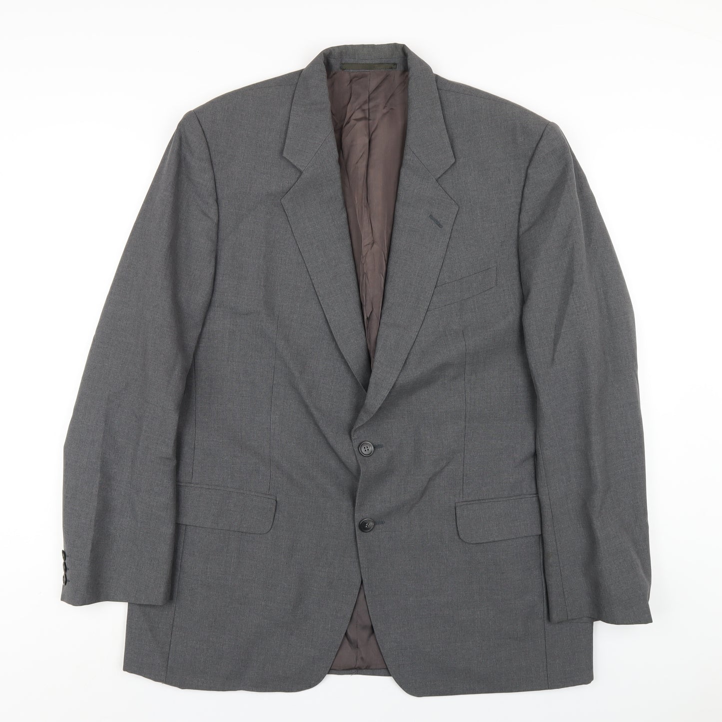 The Covent Garden Collection Mens Grey Polyester Jacket Blazer Size 44 Regular