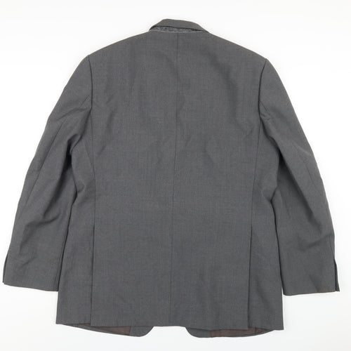 The Covent Garden Collection Mens Grey Polyester Jacket Blazer Size 44 Regular