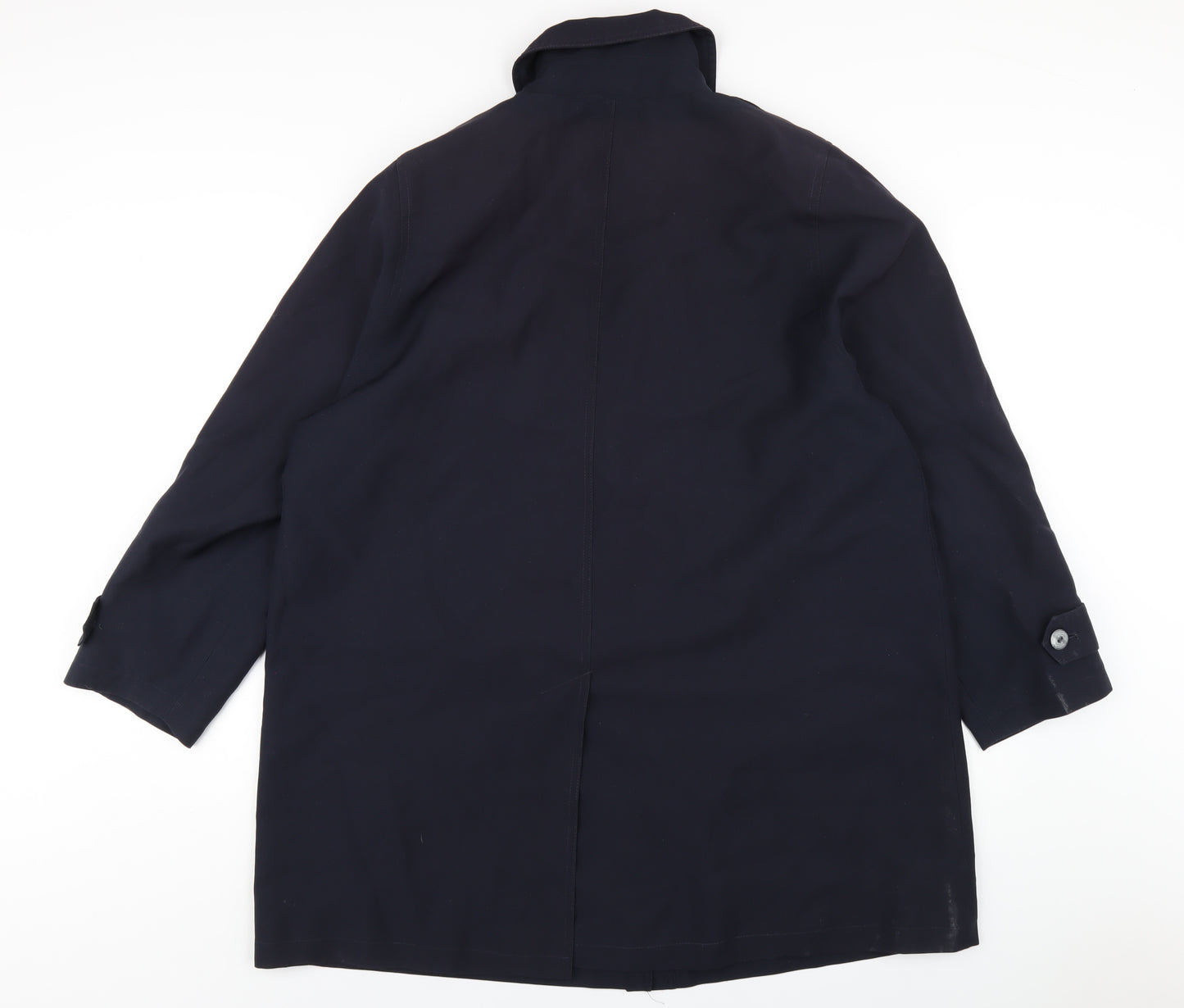 David Barry Womens Blue Overcoat Coat Size 20 Button