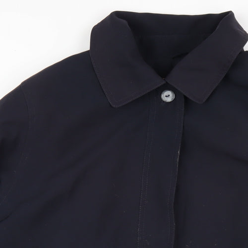 David Barry Womens Blue Overcoat Coat Size 20 Button