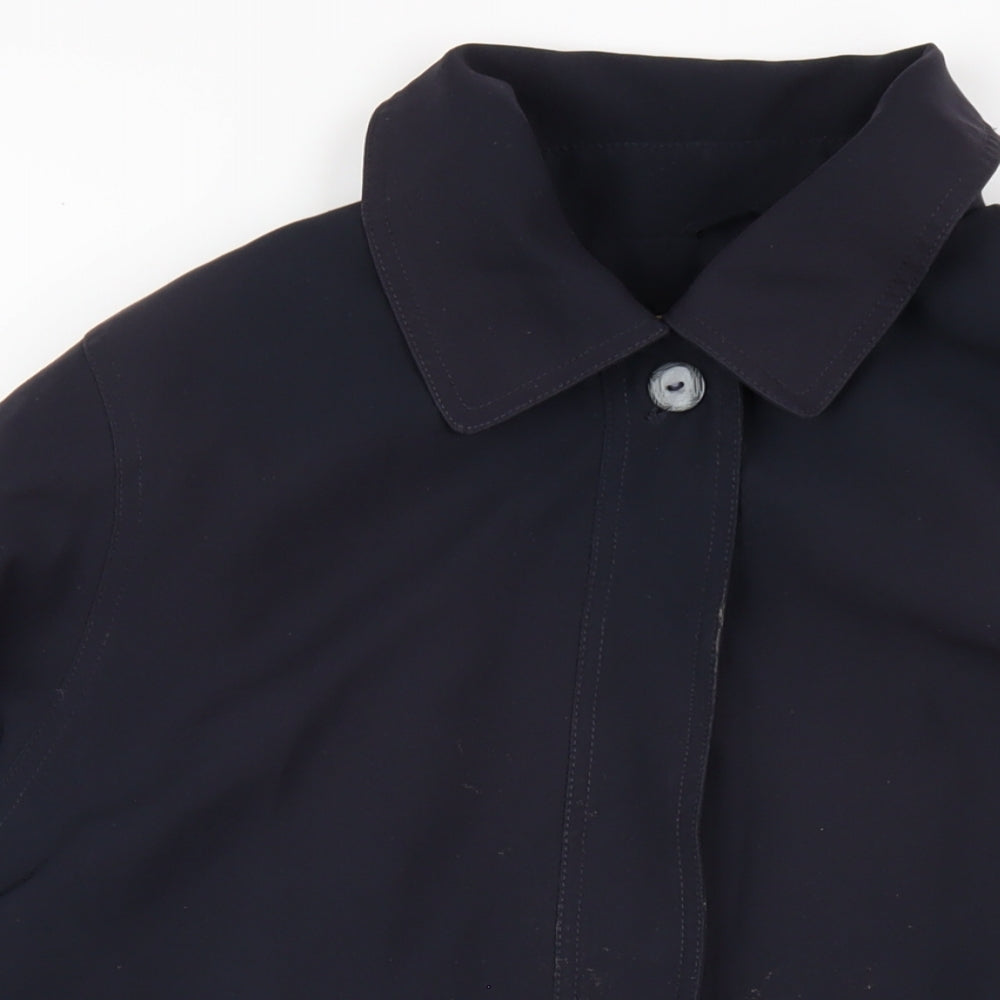 David Barry Womens Blue Overcoat Coat Size 20 Button