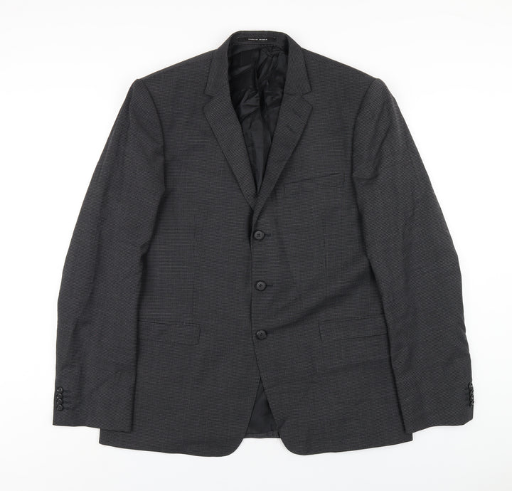 Tiger of Sweden Mens Grey Polyester Jacket Blazer Size 52 Regular