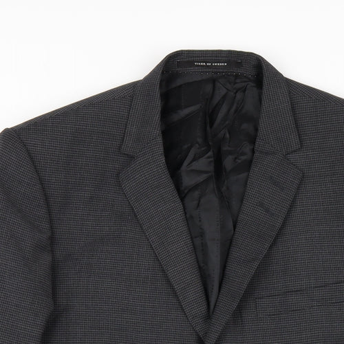 Tiger of Sweden Mens Grey Polyester Jacket Blazer Size 52 Regular