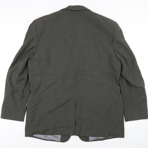 BHS Mens Green Polyester Jacket Blazer Size 46 Regular