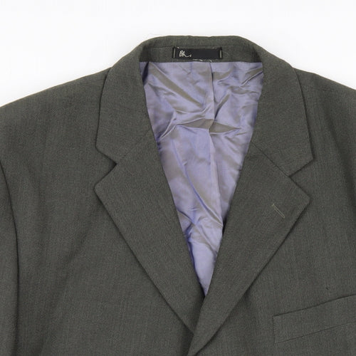 BHS Mens Green Polyester Jacket Blazer Size 46 Regular