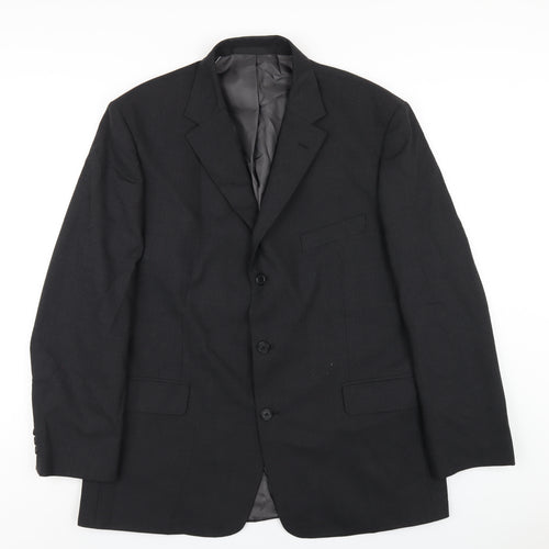 Marks and Spencer Mens Grey Polyester Jacket Blazer Size 44 Regular
