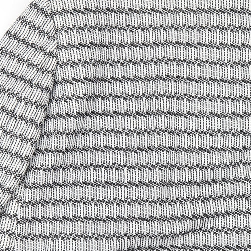 H&M Womens White Geometric Jacket Size 8