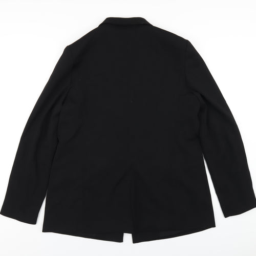 Topshop Womens Black Polyester Jacket Blazer Size 12