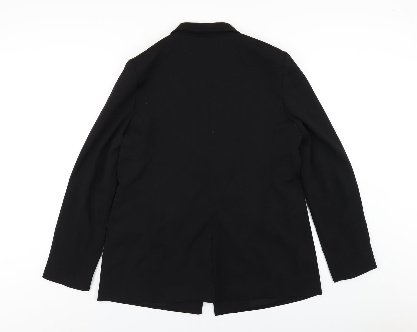 Topshop Womens Black Polyester Jacket Blazer Size 12