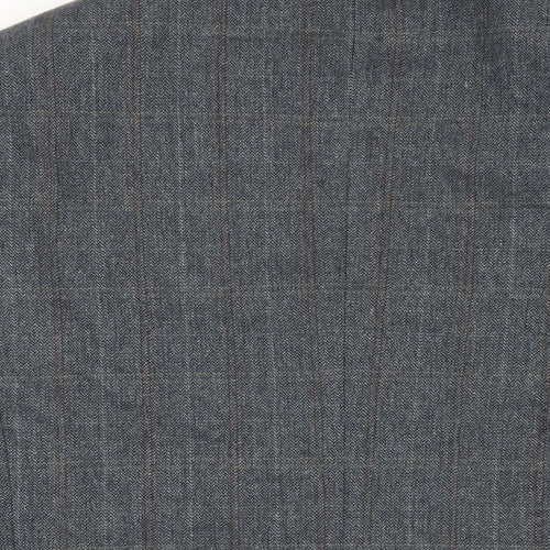Wellington Mens Blue Plaid Polyester Jacket Blazer Size 42 Regular