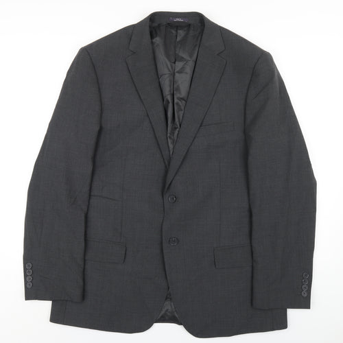 Marks and Spencer Mens Grey Wool Jacket Blazer Size 42 Regular