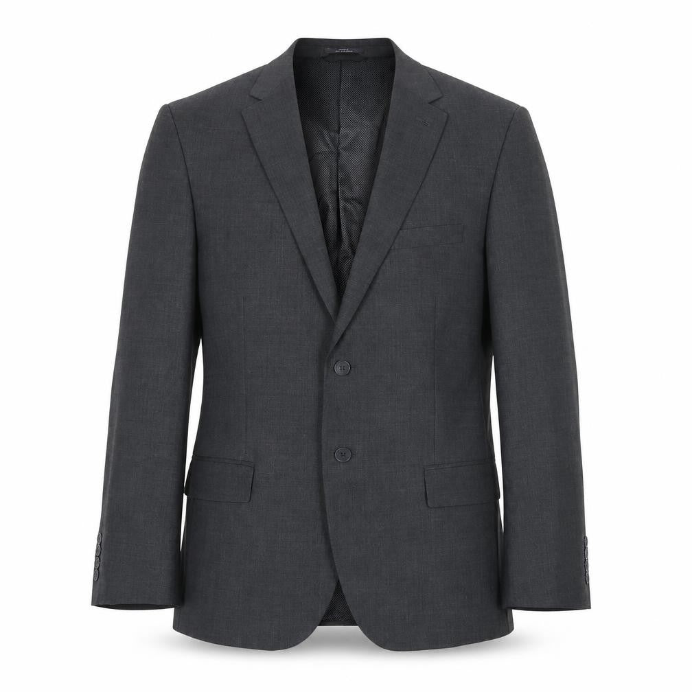 Front view of Marks & Spencer men’s grey wool jacket blazer, size 42, regular
